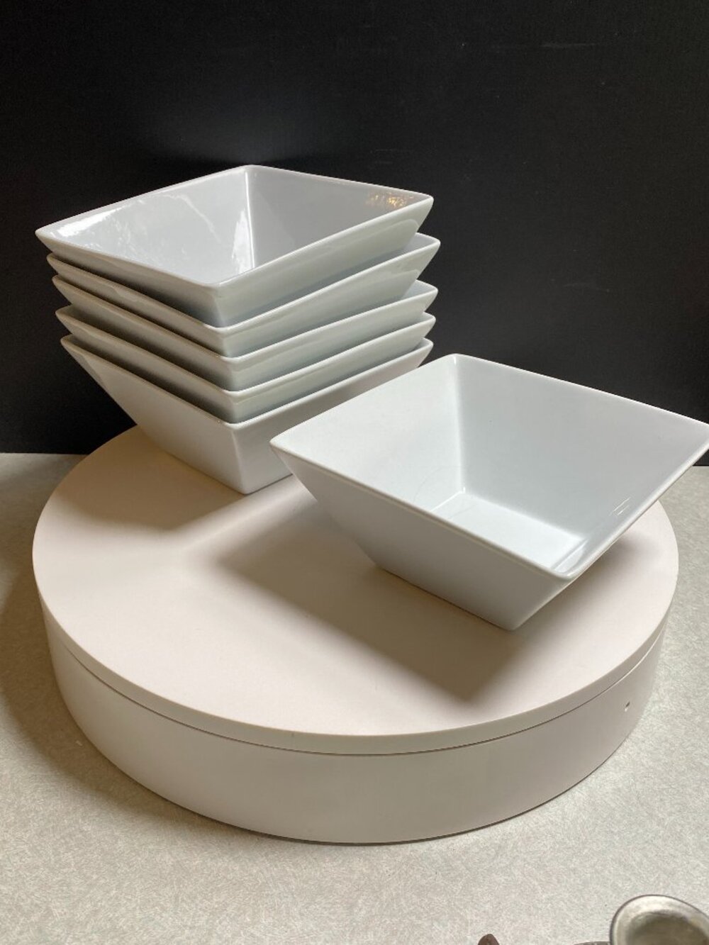 Williams Sonoma Open Kitchen White Square Appetizer/Side Plates Set of 6